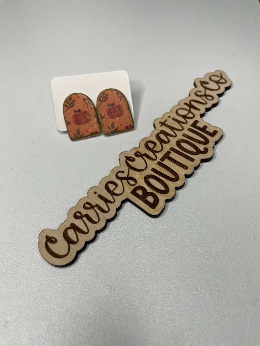Handmade Pumpkin Arch Earrings
